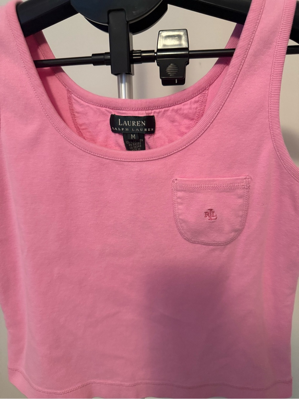 Ralph Lauren Pink Cotton Pocket Tank - Picture 2 of 3